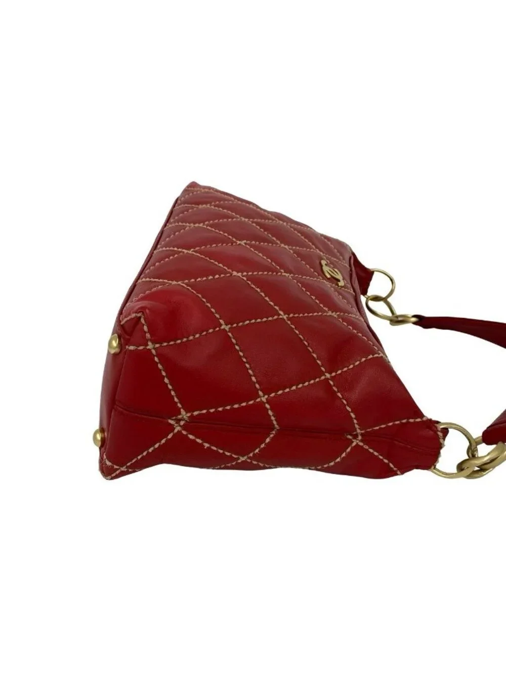 Chanel CC Logo Wild Stitch Lambskin Handbag
